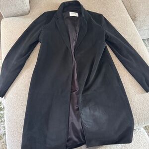 Babaton Long Black Suede Jacket